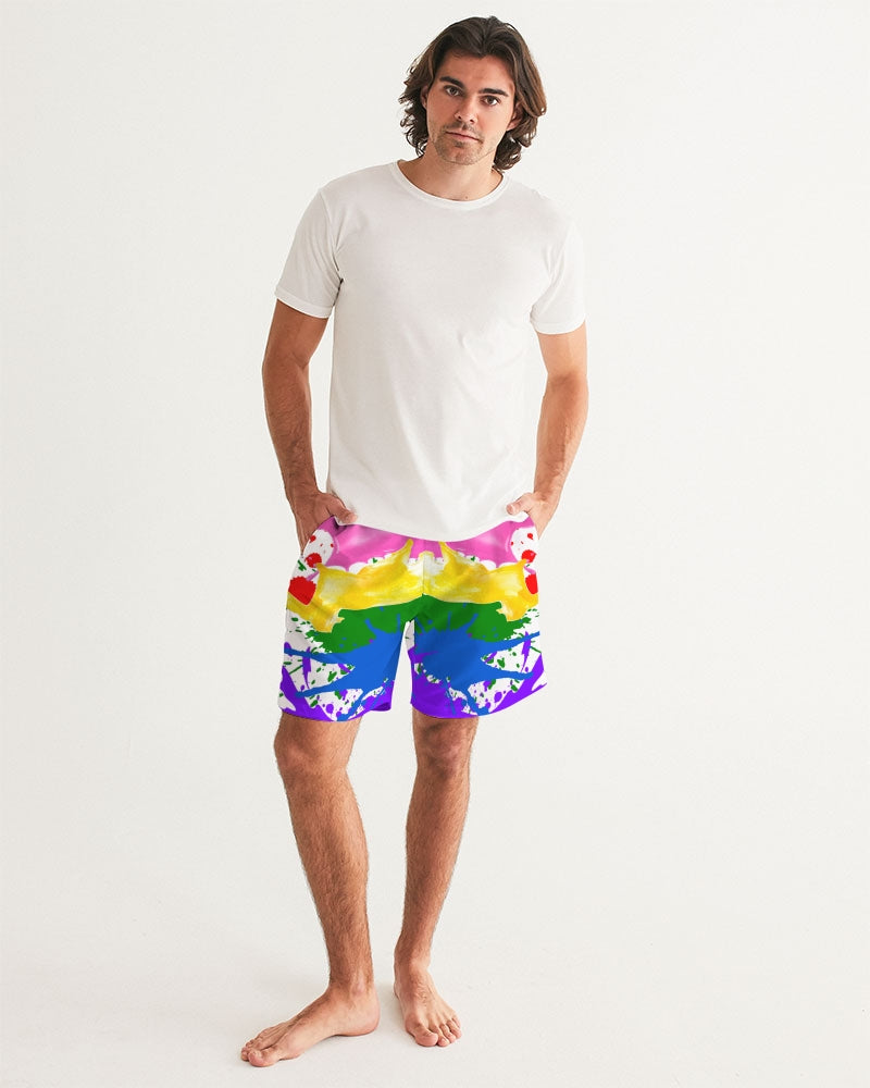 Paint Splatter Swim Shorts