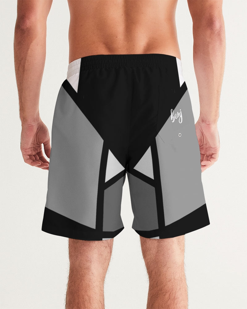 Retro Black Swim Trunk