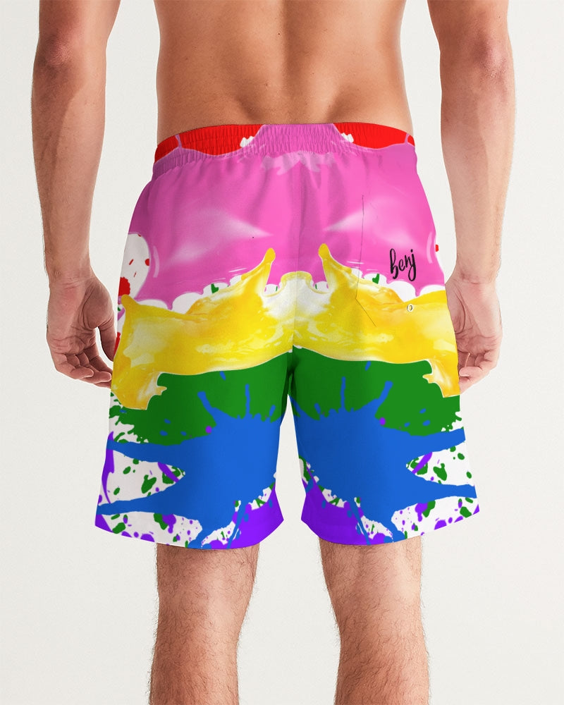 Paint Splatter Swim Shorts